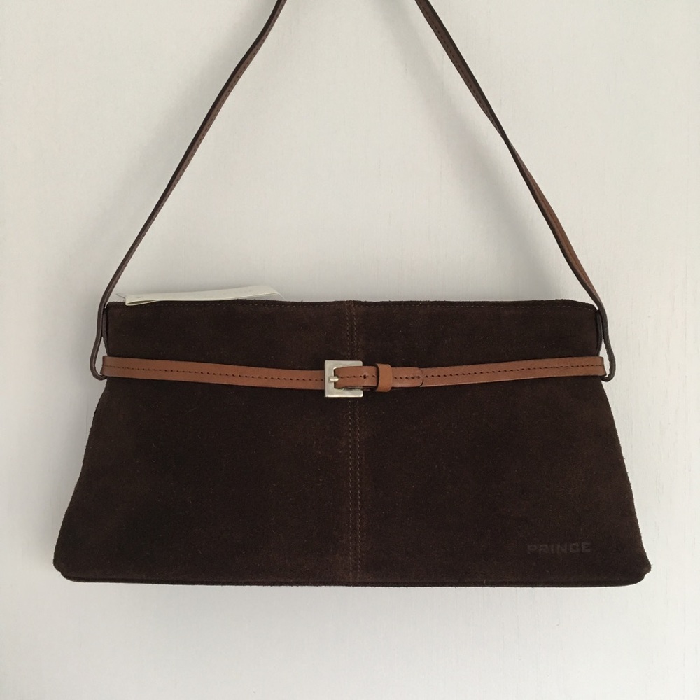 NWT Brown Suede Retro 70s Vintage Vibe Bag